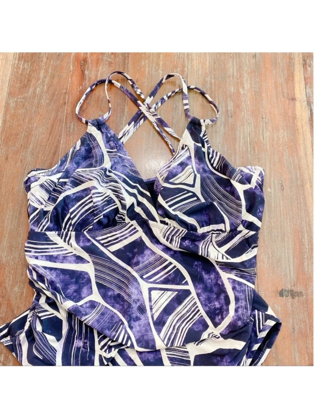La Blanca Bali Hai Navy White One Piece Swimsuit 22W